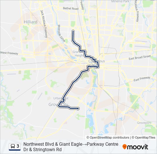 3 bus Line Map