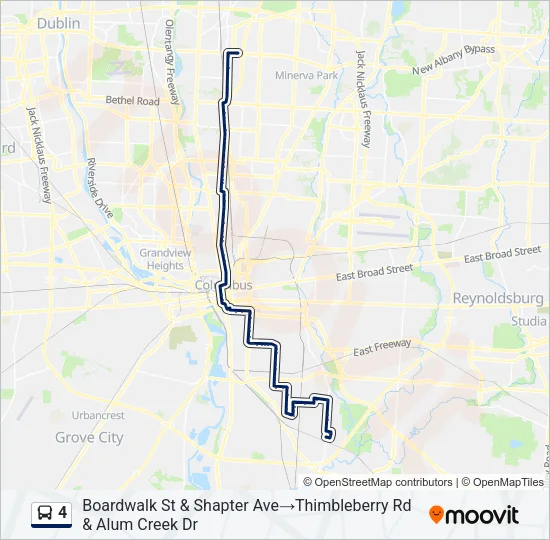 4 Bus Line Map