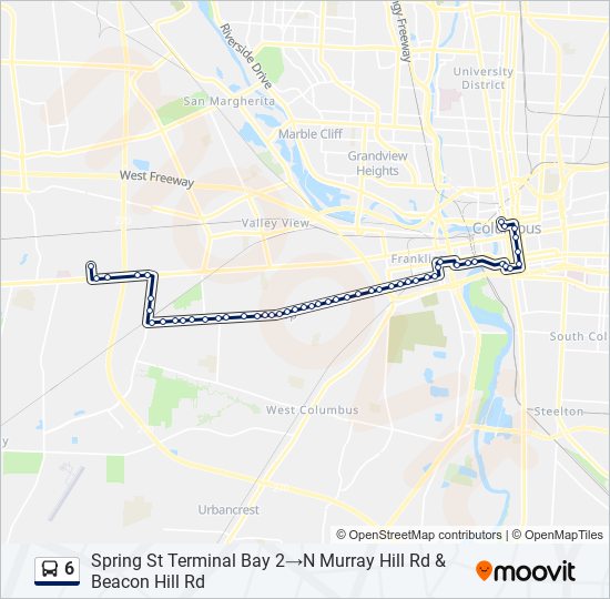 Mapa de 6 de autobús