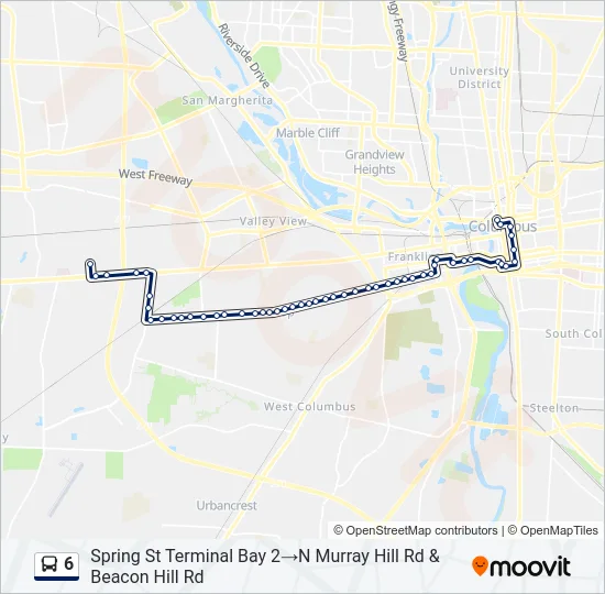 6 Bus Line Map