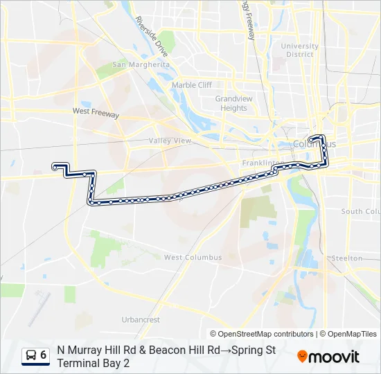 6 Bus Line Map