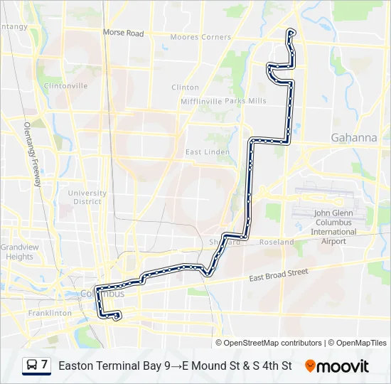 7 Bus Line Map