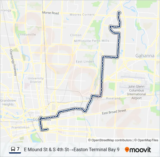 7 Bus Line Map