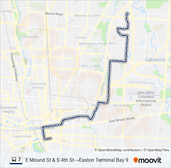 7 bus Line Map