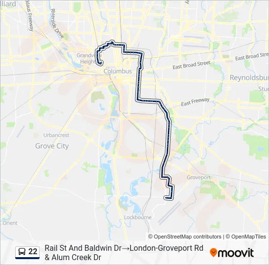 22 Bus Line Map