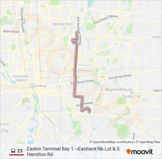 23 Bus Line Map