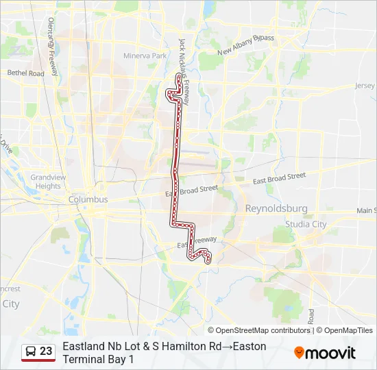 23 Bus Line Map