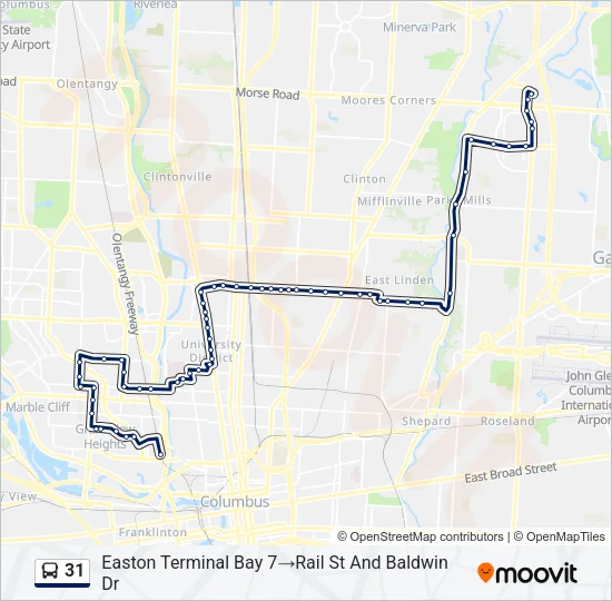 31 Bus Line Map
