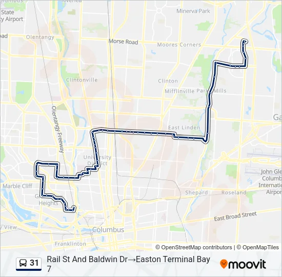 31 Bus Line Map