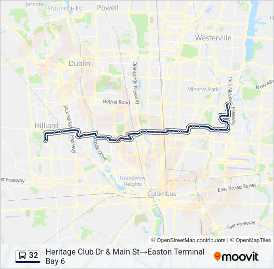 32 Bus Line Map
