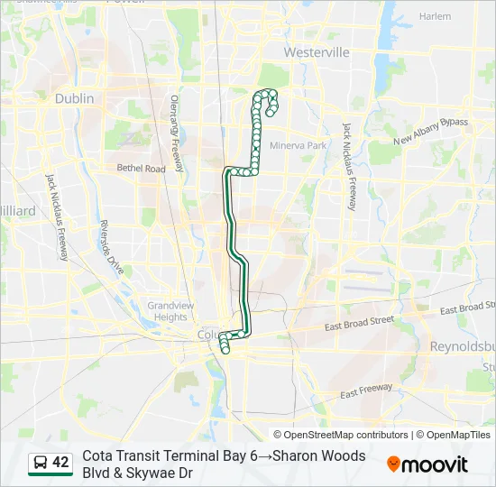 42 Bus Line Map