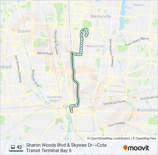 42 Bus Line Map