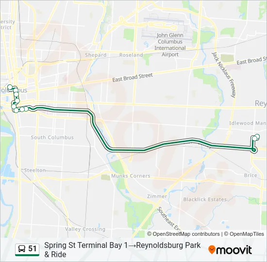 51 Bus Line Map