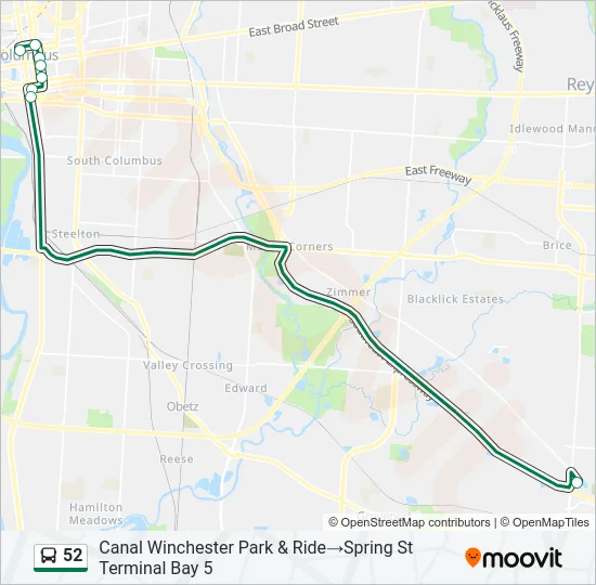 52 Bus Line Map