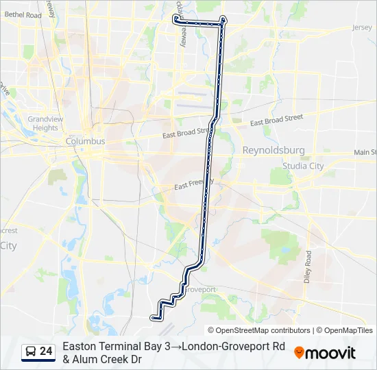 24 Bus Line Map