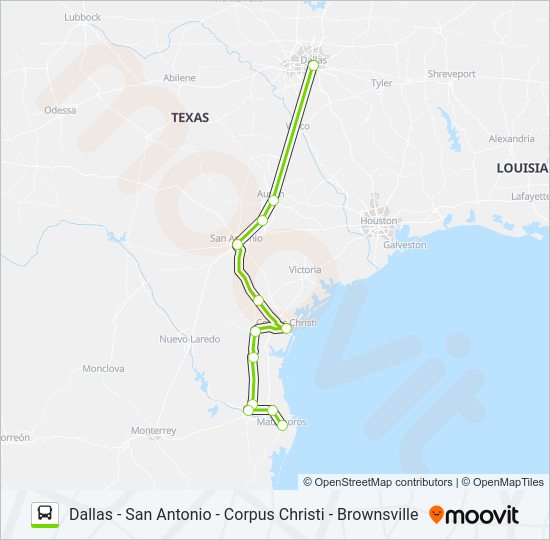 FLIXBUS US1164 bus Line Map