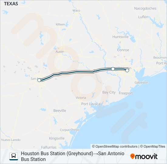 GREYHOUND US1110 Bus Line Map