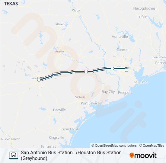 GREYHOUND US1110 Bus Line Map