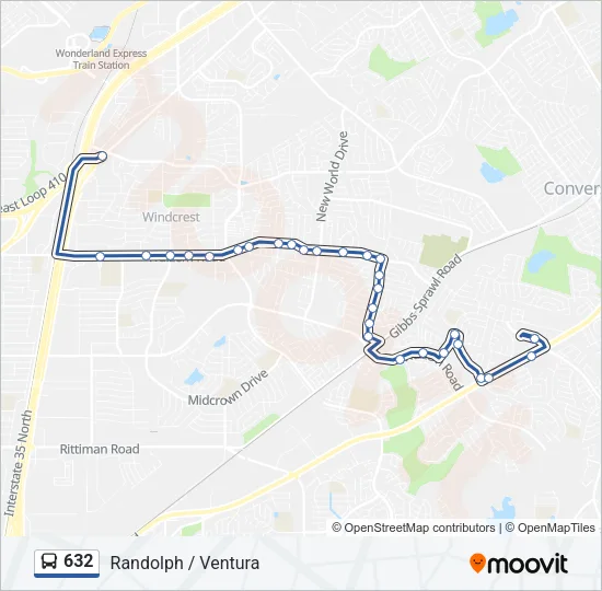 632 Bus Line Map