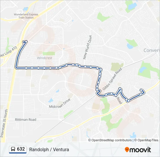 632 Bus Line Map