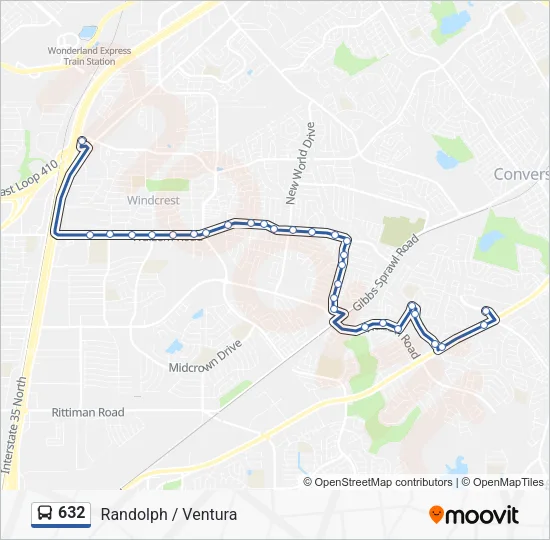632 Bus Line Map
