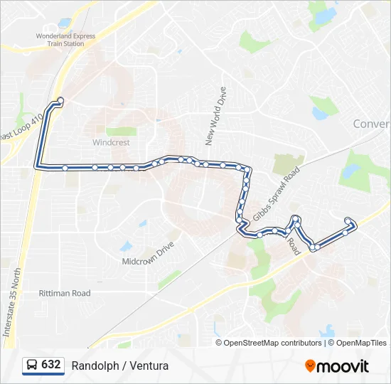 632 Bus Line Map
