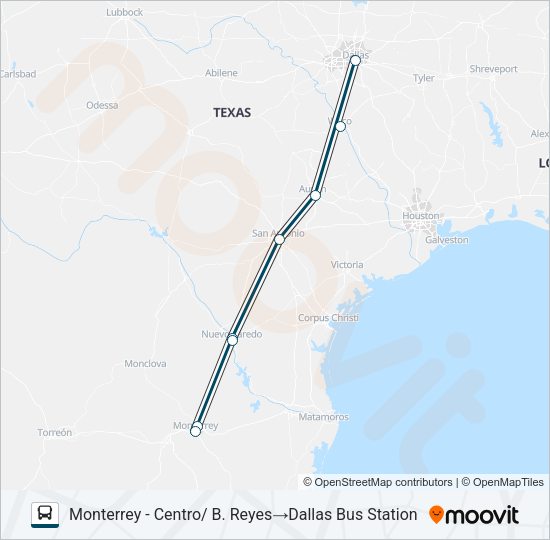 GREYHOUND US1160 Bus Line Map
