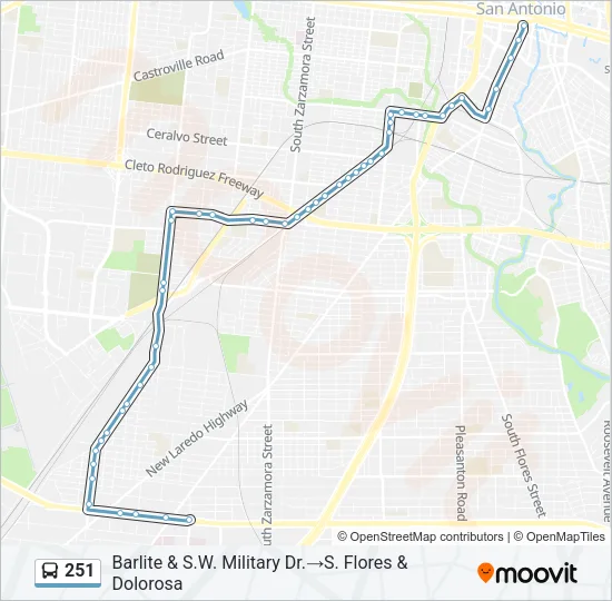 251 Bus Line Map