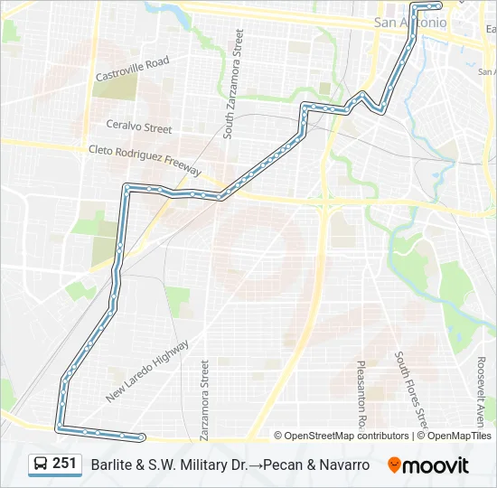 251 Bus Line Map
