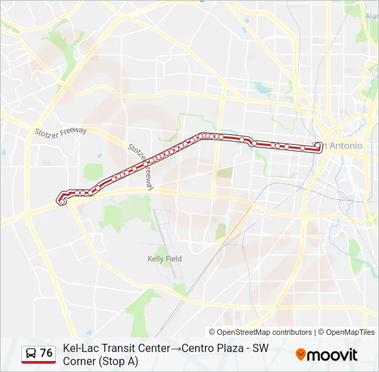 76 Bus Line Map