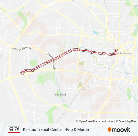 76 Bus Line Map