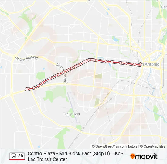 76 Bus Line Map