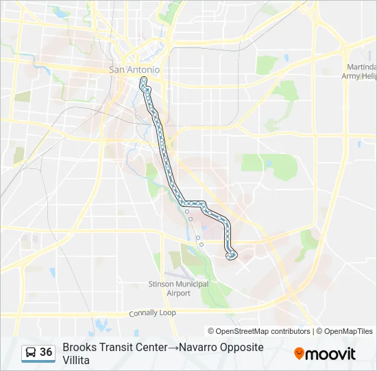 36 Bus Line Map