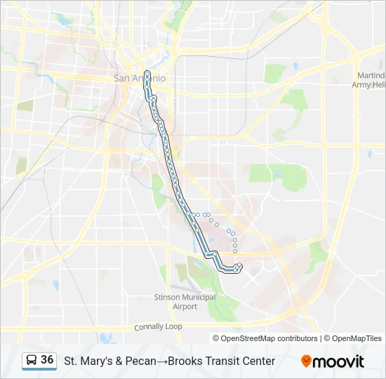 36 Bus Line Map