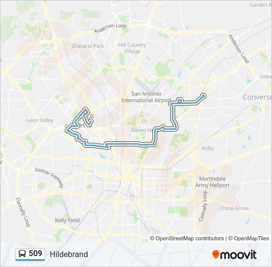 509 bus Line Map