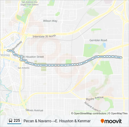 225 Bus Line Map