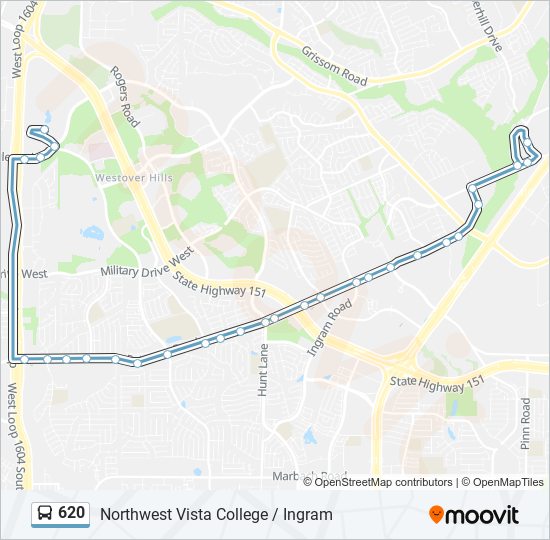 620 bus Line Map