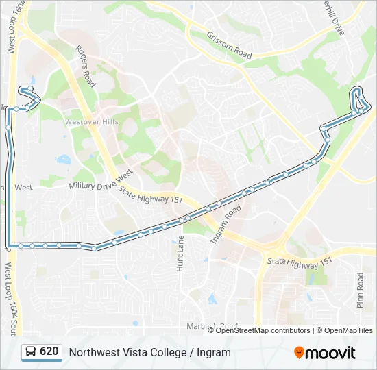 620 Bus Line Map