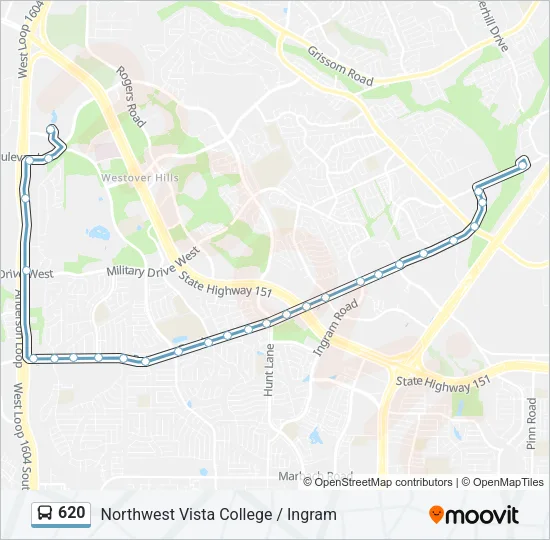 620 Bus Line Map