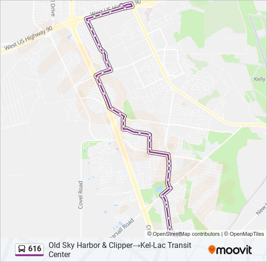 616 bus Line Map