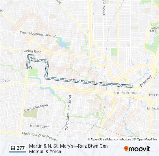 277 bus Line Map