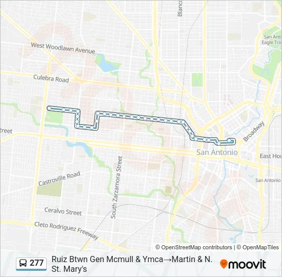 277 Bus Line Map