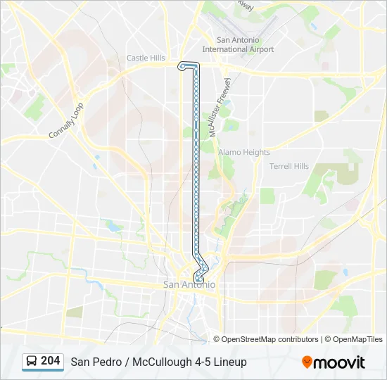 204 Bus Line Map