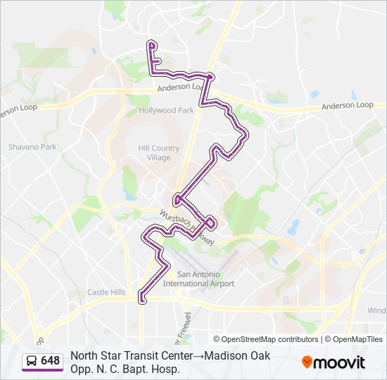 648 bus Line Map