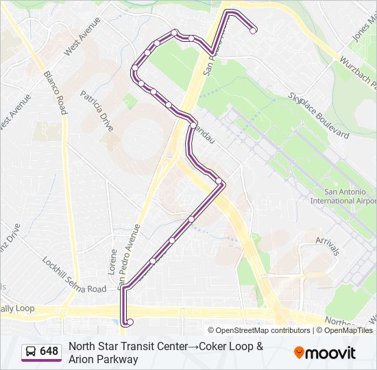 648 bus Line Map