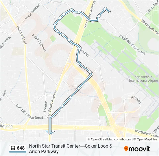 648 Bus Line Map