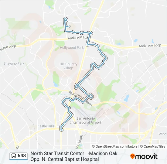 648 Bus Line Map