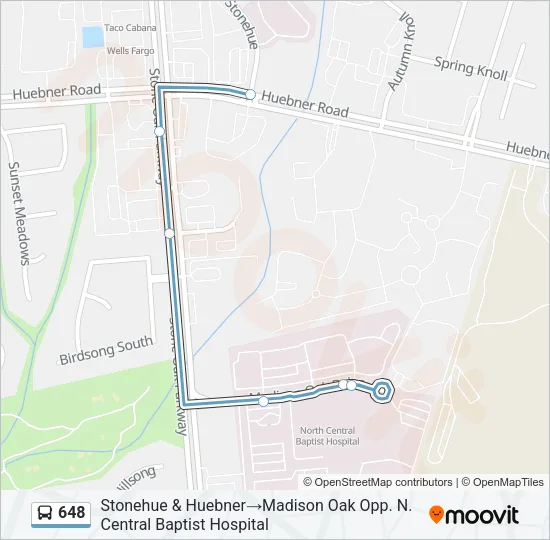 648 Bus Line Map