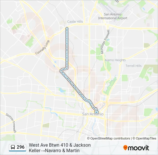 296 Bus Line Map