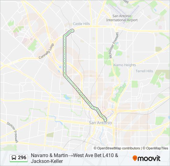 296 bus Line Map